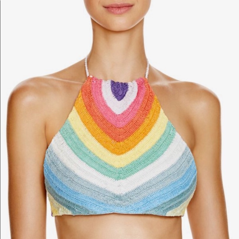 CROCHET RAINBOW SWIM TOP by Mara Hoffman